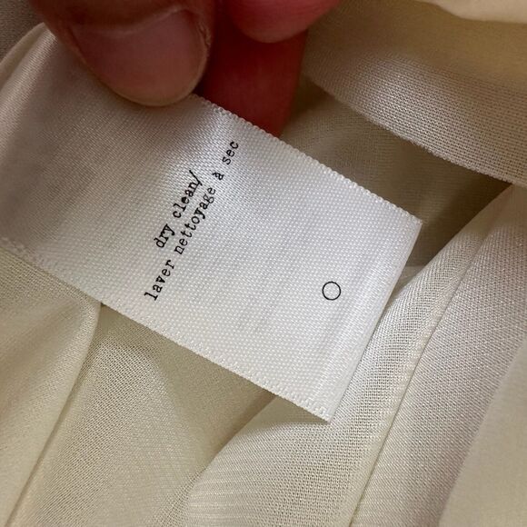 NWOT RAG & BONE S/L Hi-Low Silk Asymmetrical Tank Top in Cream/White - Picture 8 of 9